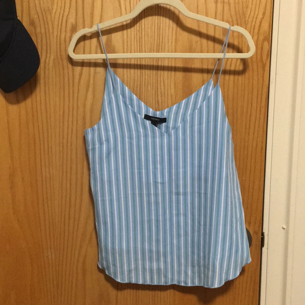 Forever21 Striped Spaghetti Strap Cami M